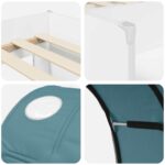 vidaXL Posteľ s Tunelom 4 pcs Biela a svetlomodrá Kompozitné drevo – Obrázok 9
