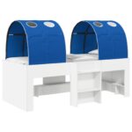 vidaXL Posteľ s Tunelom 4 pcs Biela a modrá Kompozitné drevo – Obrázok 2