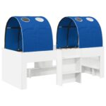vidaXL Posteľ s Tunelom 4 pcs Biela a modrá Kompozitné drevo – Obrázok 3