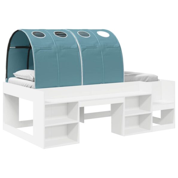 vidaXL Posteľ s Tunelom 4 pcs Biela a svetlomodrá Kompozitné drevo – Obrázok 2