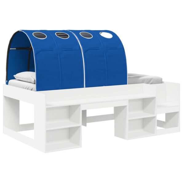 vidaXL Posteľ s Tunelom 4 pcs Biela a modrá Kompozitné drevo – Obrázok 2