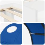 vidaXL Posteľ s Tunelom 4 pcs Biela a modrá Kompozitné drevo – Obrázok 9