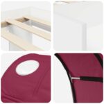 vidaXL Posteľ s Tunelom 4 pcs Biela a červená Kompozitné drevo – Obrázok 9