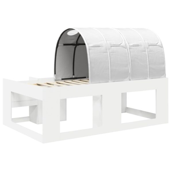 vidaXL Posteľový rám s tunelom 3 pcs Biela Konštruované drevo – Obrázok 8