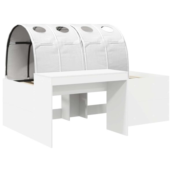 vidaXL Posteľ s tunelom 4 pcs Artisian dub a biela Kompozitné drevo – Obrázok 3