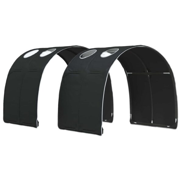 vidaXL Posteľ s Tunelom 4 pcs Biela a čierna Kompozitné drevo – Obrázok 5