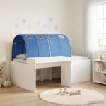 vidaXL Posteľ s tunelom 4 pcs Artisian dub a modrá Kompozitné drevo