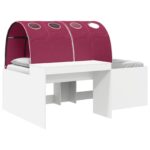 vidaXL Posteľ s tunelom 4 pcs Artisian dub a červená Kompozitné drevo – Obrázok 2