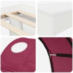 vidaXL Posteľ s tunelom 4 pcs Artisian dub a červená Kompozitné drevo – Obrázok 9