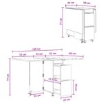 vidaXL Jedálenský stôl 2 pcs 140 x 80 x 77 cm Kompozitné drevo – Obrázok 12