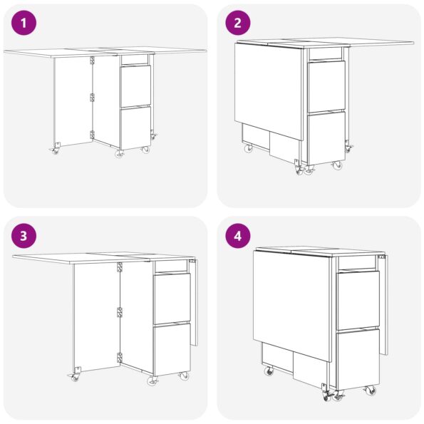 vidaXL Jedálenský stôl 2 pcs 140 x 80 x 77 cm Kompozitné drevo – Obrázok 10