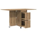 vidaXL Jedálenský stôl 2 pcs 140 x 80 x 77 cm Kompozitné drevo – Obrázok 5