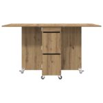 vidaXL Jedálenský stôl 2 pcs 140 x 80 x 77 cm Kompozitné drevo – Obrázok 6