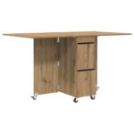 vidaXL Jedálenský stôl 2 pcs 140 x 80 x 77 cm Kompozitné drevo – Obrázok 8