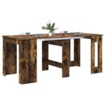 vidaXL Jedálenský stôl 180 x 85 x 75 cm Kompozitné drevo Dymový dub – Obrázok 3