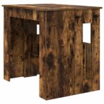 vidaXL Jedálenský stôl 180 x 85 x 75 cm Kompozitné drevo Dymový dub – Obrázok 5