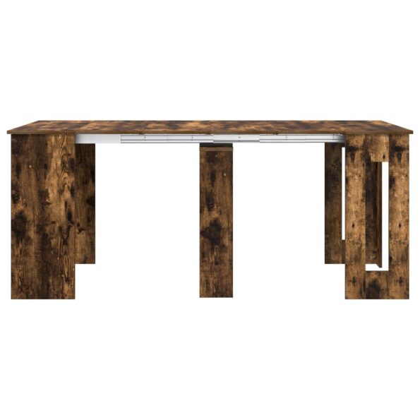 vidaXL Jedálenský stôl 180 x 85 x 75 cm Kompozitné drevo Dymový dub – Obrázok 6
