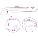 vidaXL Ručný rám markízy s LED Sivohnedá 2,5 x 2 m – Obrázok 9