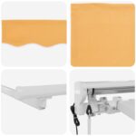 vidaXL Sklopná markíza Piesková 3,5 x 2 m Polyester a hliník – Obrázok 3
