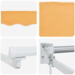 vidaXL Sklopná markíza Piesková 4 x 2 m 100% polyester a hliník – Obrázok 3