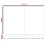 vidaXL Markíza Sivohnedá 4 x 2 m Polyester a kov – Obrázok 9