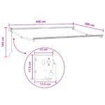 vidaXL Markíza Sivohnedá 4 x 2 m Polyester a kov – Obrázok 8