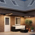 vidaXL Ručný rám markízy s LED Sivohnedá 4 x 2 m – Obrázok 3