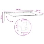 vidaXL Sklopná markíza Sivohnedá 3 x 2,5 m Polyester a hliník – Obrázok 6