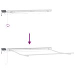 vidaXL Sklopná markíza Sivohnedá 300 x 250 cm Tkanina a hliník – Obrázok 7