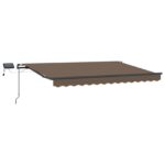 vidaXL Sklopná markíza Sivohnedá 300 x 250 cm Tkanina a hliník – Obrázok 2