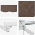 vidaXL Sklopná markíza Sivohnedá 3 x 2,5 m Polyester a hliník – Obrázok 3