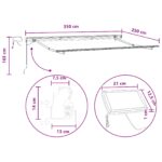 vidaXL Sklopná markíza Sivohnedá 350 x 250 cm Tkanina a hliník – Obrázok 9