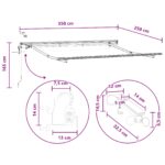 vidaXL Textília na slnečník Sivohnedá 350 x 250 cm Polyester – Obrázok 10