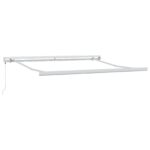vidaXL Sklopná markíza Sivohnedá 350 x 250 cm Plátno a hliník – Obrázok 2