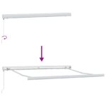 vidaXL Sklopná markíza Sivohnedá 350 x 250 cm Plátno a hliník – Obrázok 4