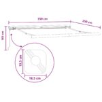 vidaXL Sklopná markíza Sivohnedá 350 x 250 cm Plátno a hliník – Obrázok 6