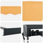 vidaXL Markíza Piesková 350 x 250 cm Polyester a hliník – Obrázok 3
