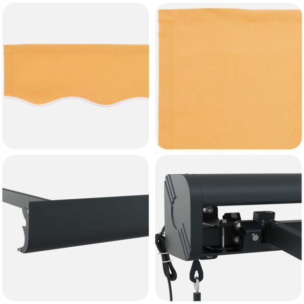 vidaXL Markíza Piesková 350 x 250 cm Polyester a hliník – Obrázok 3