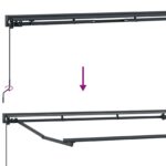 vidaXL Sklopná markíza Svetlo šedá a biela 3,5 x 2,5 m – Obrázok 4