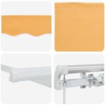 vidaXL Sklopná markíza Piesková 4 × 3 m 100% polyester a hliník – Obrázok 3