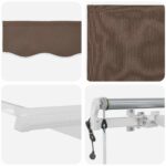 vidaXL Textília na slnečník Sivohnedá 400 × 300 cm Polyester – Obrázok 4