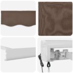 vidaXL Sklopná markíza Sivohnedá 400 × 300 cm Textil a kov – Obrázok 3