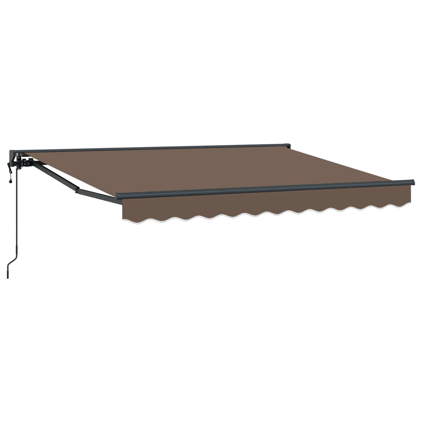 3426104_1.jpg vidaXL Sklopná markíza Sivohnedá 4 × 3 m Polyester a hliník – Obrázok 1