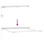vidaXL Sklopná markíza Sivohnedá 400 × 350 cm Polyester a hliník – Obrázok 4