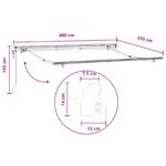 vidaXL Sklopná markíza Sivohnedá 400 × 350 cm Tkanina a hliník – Obrázok 7
