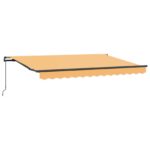 vidaXL Zatemniteľná markíza Piesková 400 × 350 cm Polyester a oceľ