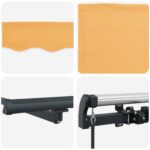 vidaXL Zatemniteľná markíza Piesková 400 × 350 cm Polyester a oceľ – Obrázok 3