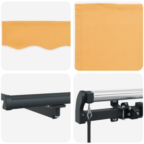 vidaXL Zatemniteľná markíza Piesková 400 × 350 cm Polyester a oceľ – Obrázok 3