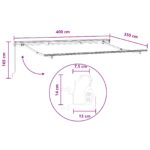vidaXL Sklopná markíza Sivohnedá 400 × 350 cm Polyester a hliník – Obrázok 6