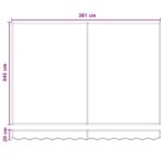 vidaXL Ručná skladacia markíza Piesková 4 × 3,5 m Polyester a hliník – Obrázok 7